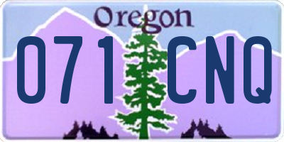 OR license plate 071CNQ
