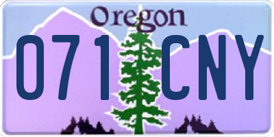 OR license plate 071CNY
