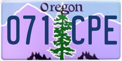 OR license plate 071CPE