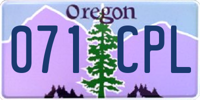 OR license plate 071CPL
