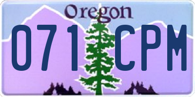 OR license plate 071CPM