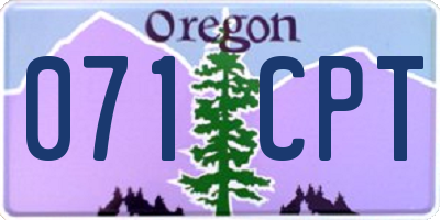 OR license plate 071CPT