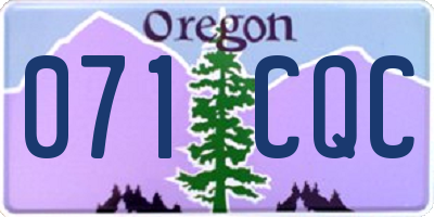 OR license plate 071CQC