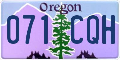 OR license plate 071CQH