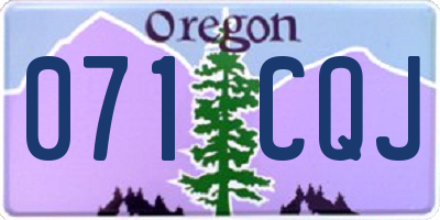 OR license plate 071CQJ