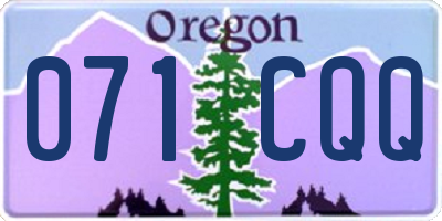OR license plate 071CQQ