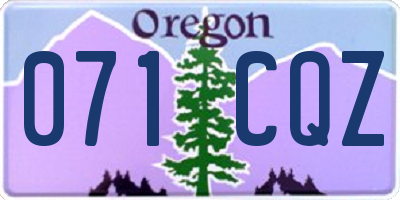 OR license plate 071CQZ