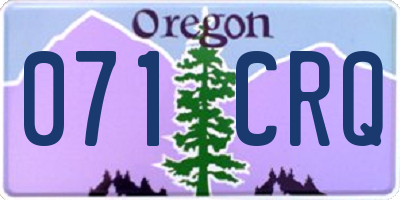 OR license plate 071CRQ