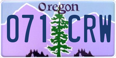 OR license plate 071CRW