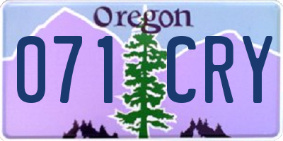 OR license plate 071CRY