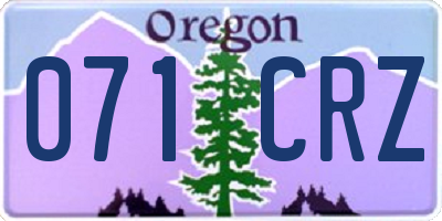 OR license plate 071CRZ