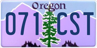 OR license plate 071CST
