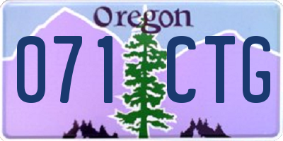 OR license plate 071CTG
