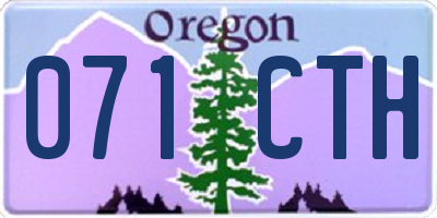 OR license plate 071CTH