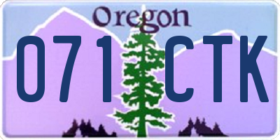 OR license plate 071CTK