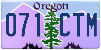 OR license plate 071CTM