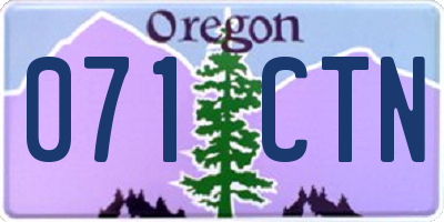 OR license plate 071CTN