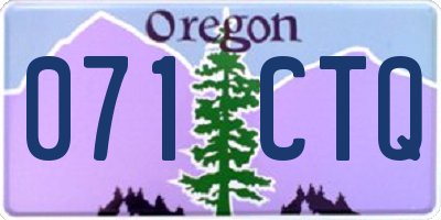 OR license plate 071CTQ