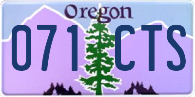 OR license plate 071CTS