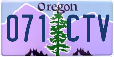 OR license plate 071CTV