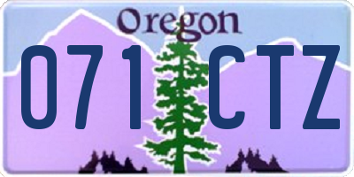 OR license plate 071CTZ