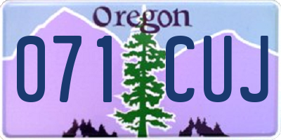 OR license plate 071CUJ