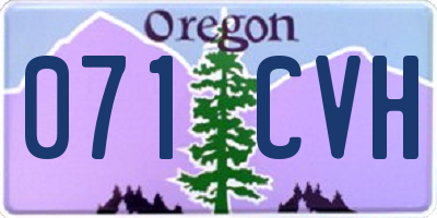 OR license plate 071CVH