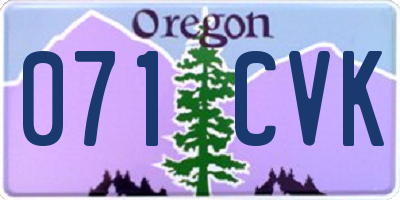 OR license plate 071CVK