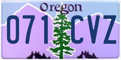 OR license plate 071CVZ