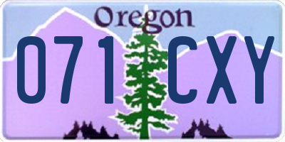 OR license plate 071CXY
