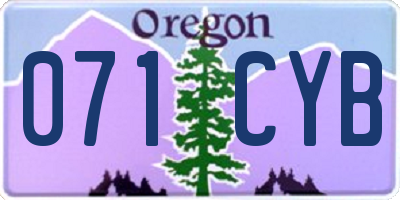 OR license plate 071CYB