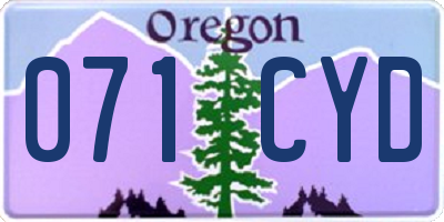 OR license plate 071CYD