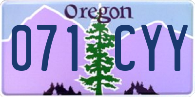 OR license plate 071CYY