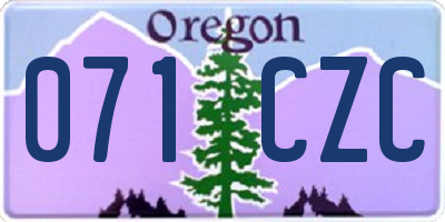 OR license plate 071CZC