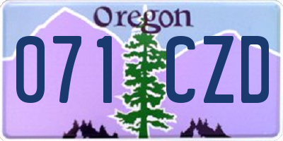 OR license plate 071CZD