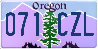 OR license plate 071CZL