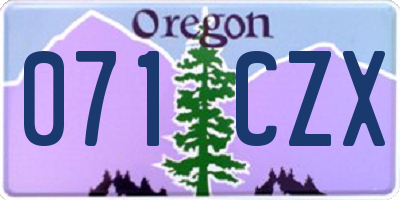 OR license plate 071CZX