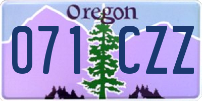 OR license plate 071CZZ
