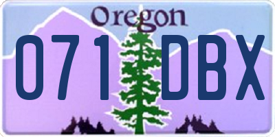 OR license plate 071DBX