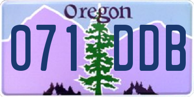 OR license plate 071DDB