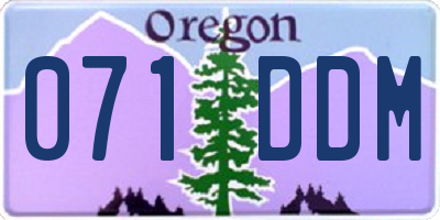 OR license plate 071DDM