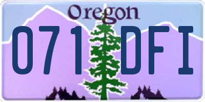 OR license plate 071DFI