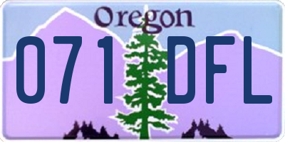 OR license plate 071DFL