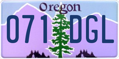 OR license plate 071DGL
