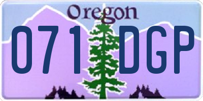 OR license plate 071DGP