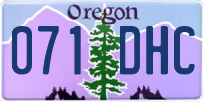 OR license plate 071DHC