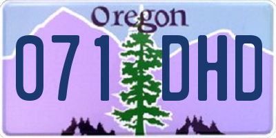 OR license plate 071DHD