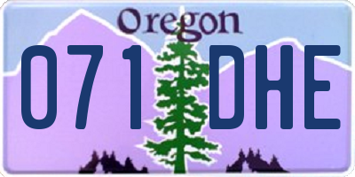 OR license plate 071DHE