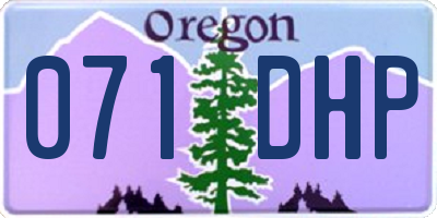 OR license plate 071DHP