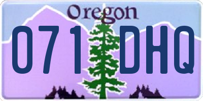OR license plate 071DHQ